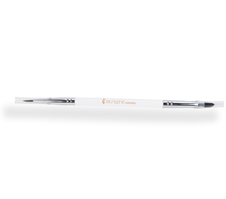 Dubbele borstel eyeliner and lip brush