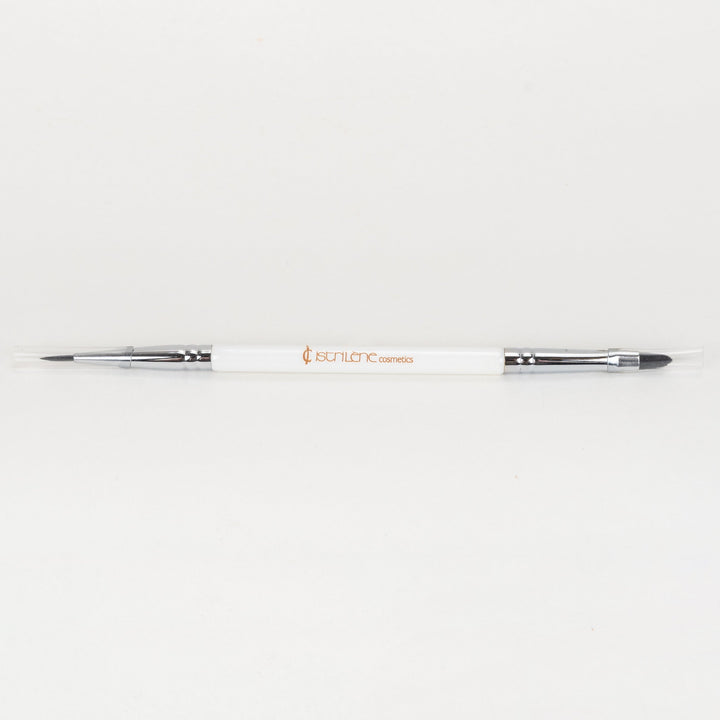 Dubbele borstel eyeliner and lip brush