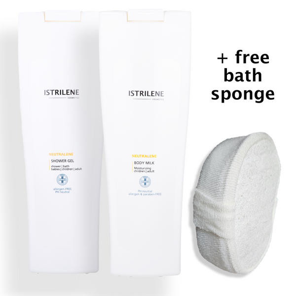 Neutralene Body Milk & Shower Gel & Bath/Shower Sponge