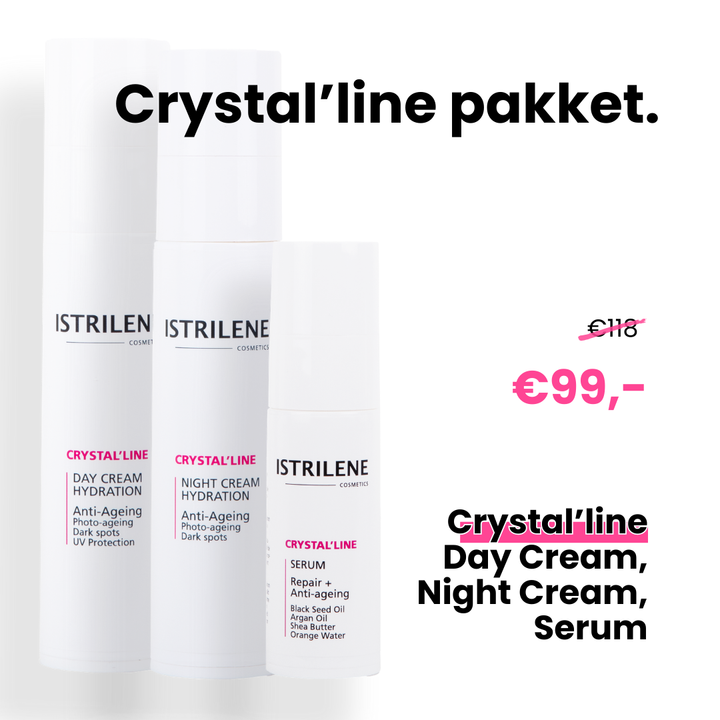 Das luxuriöse Geschenkset der Crystal'line-Reihe enthält 4 hervorragende Produkte gegen dunkle Flecken