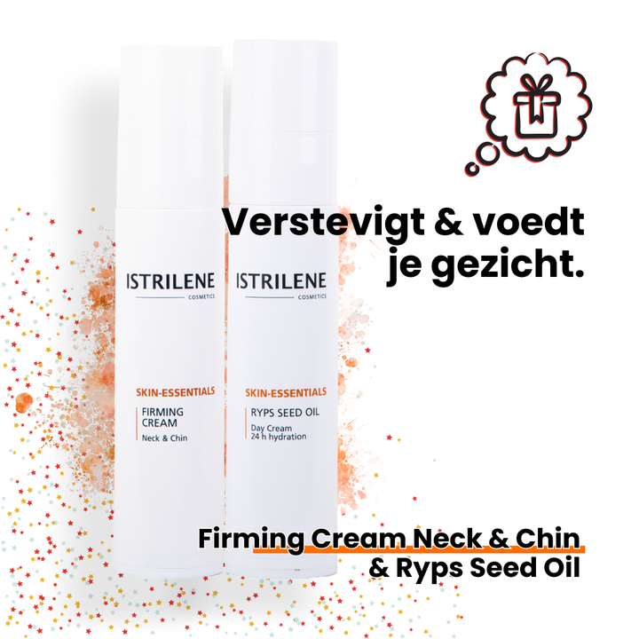 Duo Verstevigende crème hals & kin + Ryps Seed Oil dagcrème 24H hydratatie