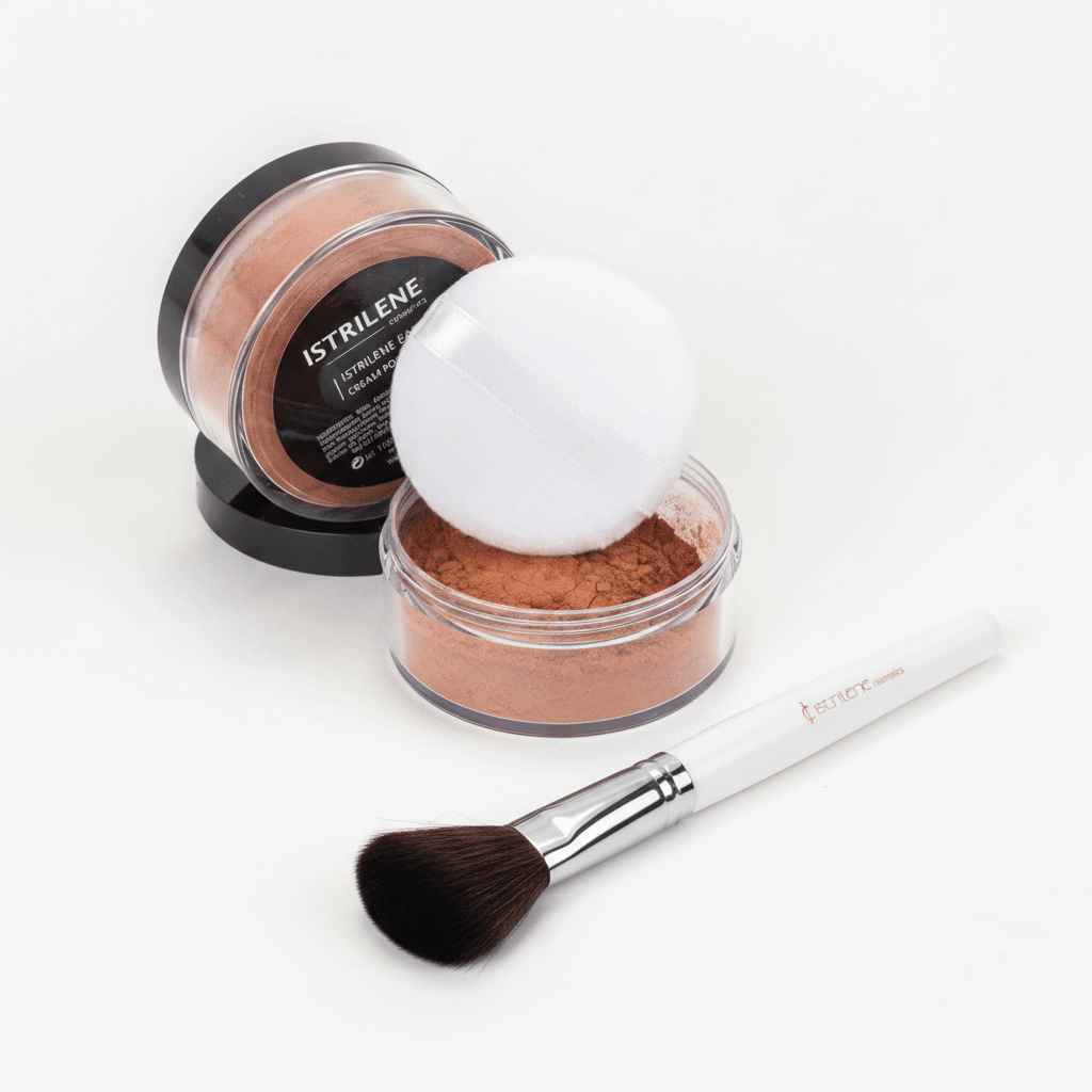 Earth Cream Powder + Powder Brush Set - Istrilene