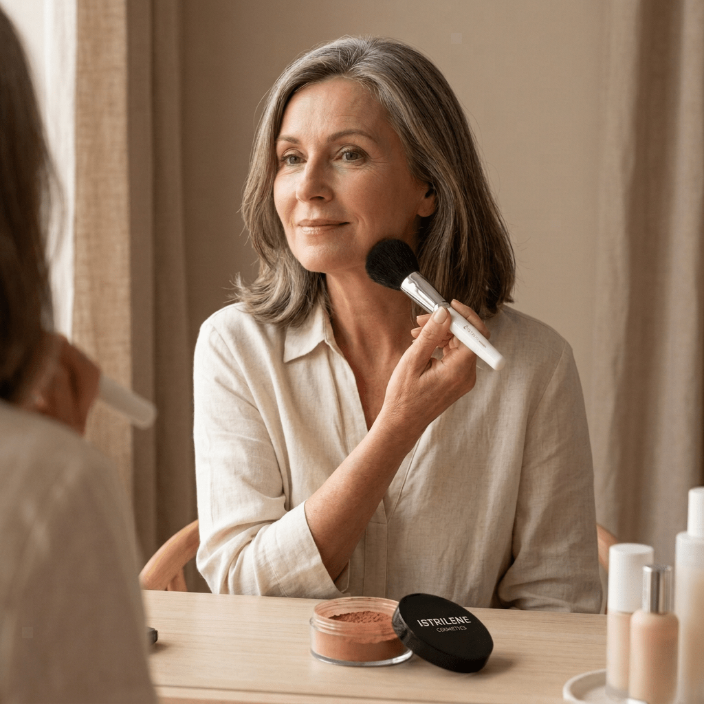 Earth Cream Powder ‘Woestijnzand’ + Powder Brush - Istrilene
